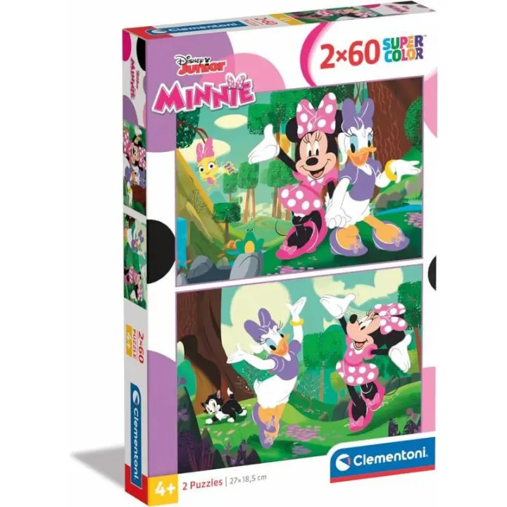 PUZZLE 2X60 PIEZAS MINNIE Y DAYSI DE CLEMENTONI - 1