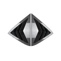 Louvers Negros Brillantes Para Ford Fiesta MK7 2008-2017 Decoración Triangular De Ventanas Traseras Accesorio De Automóvil - details 6