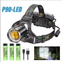 Linterna Frontal LED Potente 9999LM XHP90 Recargable USB Con Pantalla De Energía Para Camping Pesca Y Actividades Al Aire Libre - details 0