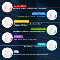 Máscara LED Inalámbrica 7 Colores Máscara De Belleza Con Luz Fotónica Rejuvenecimiento Anti-Edad Tensión De Piel Facial - details 3