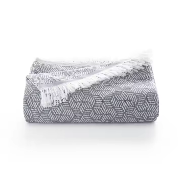 Gamusi Colcha multiusos cama y sofa. Plaid foulard cubrecama mantas de sofa suave y transpirable algodón diseño geométrico - 180x140 cm - 1
