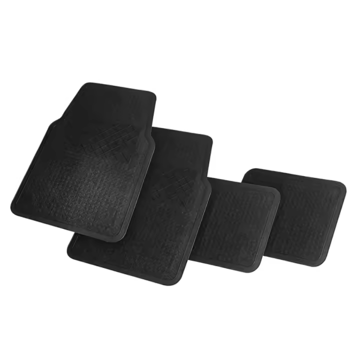 Alfombrillas Coche Juego Alfombrillas para Coche Universales Alfombra de Moqueta para Vehículo, Antideslizantes 4 Piezas, Negro - 1