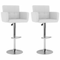 vidaXL Taburetes de cocina 2 unidades cuero sintético color en color Crema/Negro/Marrón y más | cómodas modernas ergonómicas para comedor cocina salón hogar - details 4