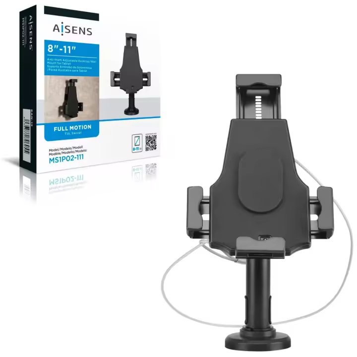 Soporte Profesional para Tablet AISENS Montaje en Pared Antirrobo 8 a 11 Pulgadas - 1