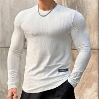 Camiseta Deportiva De Hombre 2024 Nueva Primavera Otoño Secado Rápido Camisa Manga Larga Para Gimnasio Y Correr Tops Ajustados - details 3