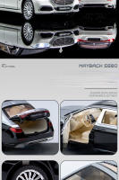 Modelo De Coche De Aleación Mercedes-Benz S680 1:24 Con Sonido Y Luz Juguete De Retroceso Para Niños Colección Decoración Regalo C258 - details 9