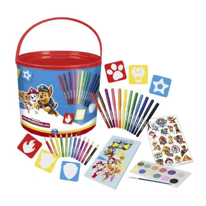 PATRULLA CANINA - Set de Actividades 46 Piezas en Cubo Paw Patrol - 1