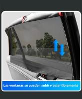 SEAMETAL 2Pcs Cortinas Magnéticas Para Coche Doble Capa Protección Solar Privacidad Bloqueo UV Cubierta Para Niños Ventana Lateral - details 8