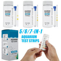 100/200Pcs Pruebas De Agua Para Acuario 5/6/7 En 1 Kit De Pruebas Para Piscina De Peces Agua Dulce Y Salada Herramienta De Prueba De pH - details 0