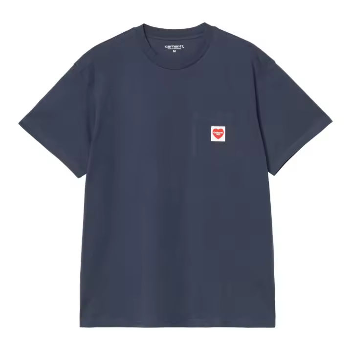 Camiseta Azul Carhartt Pocket Heart T-Shirt Blue de Corte Holgado - 1