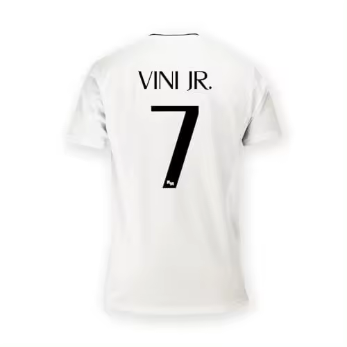Real Madrid - Conjunto Camiseta y Pantalón Primera Equipación Temporada 24/25, Vini JR, Niños, Replica con Licencia Oficial - 1