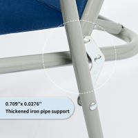 S7 STAR Silla Playa Plegable a Rayas, Portátil Silla Ligera Estructura de Acero Resistente, Silla de Moda para Piscina Camping Jardín, Sillón Resistente con Reposabrazos, Silla de Playa Alta Plegable y reclinable - details 4