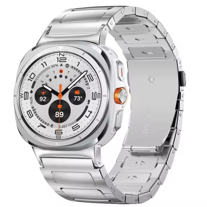 Correa De Acero Inoxidable Para Samsung Galaxy Watch Ultra 47mm Reemplazo Sin Gaps Compatible Con Samsung Galaxy Watch 7 Ultra 47mm Unisex - 1