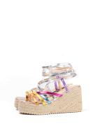 Sandalias cuñas altas con plataforma de espartos para mujer con tiras cruzadas Mynzi - details 5