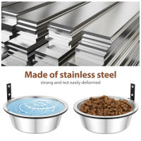 2 Pack Almohadillas De Comida Y Agua Para Perros Montadas En La Pared Acero Inoxidable Plegable De Alto Ajuste Para Gatos - details 0
