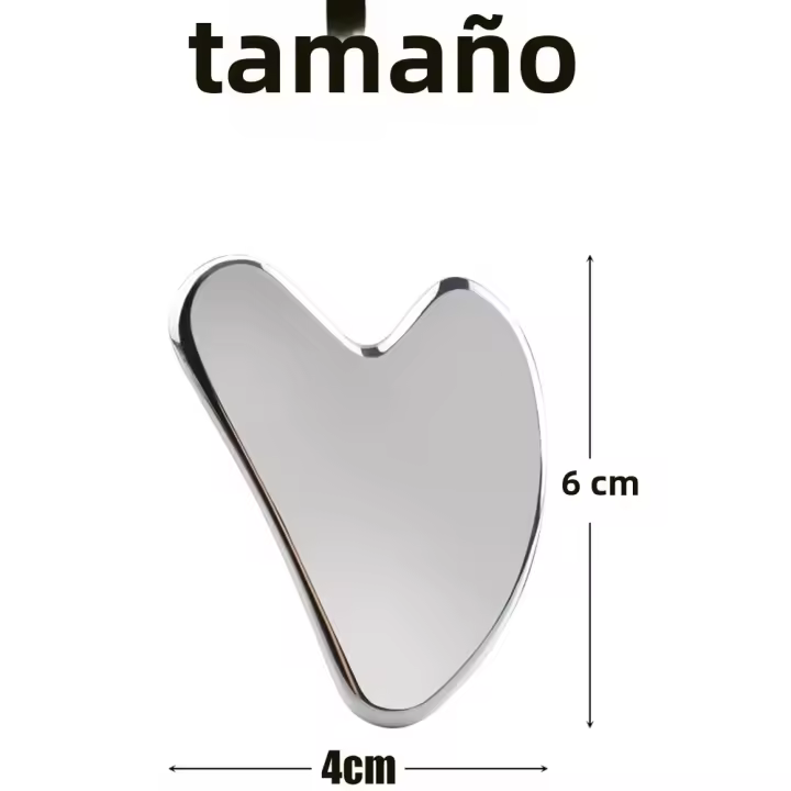1PC Scraper De Acero Inoxidable Gua Sha Para Cuidado De La Piel Masajeador Facial Completo Y Cuello Herramienta De Masaje SPA Desintoxicante Para Relaxar El Estrés - 1