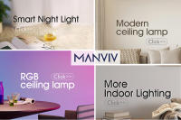 Lámpara De Techo Moderna Y Ultrafina MANVIV 18W/24W/36W/48W Redonda Para Interiores Blanco 220V 110V Iluminación Para Dormitorio Sala De Estar Cocina Comedor - details 14