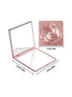 Espejo De Maquillaje Portátil Estilo Nórdico Doble Cara Plegable Con Ampliación 2X Y Rosado - details 0