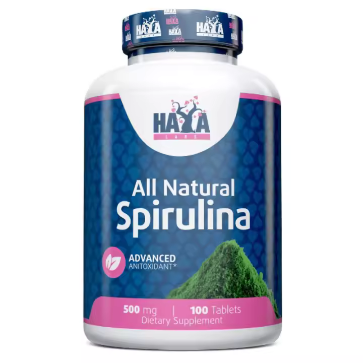 HAYA LABS All Natural Spirulina 500 mg. - 100 Tabs. - 1