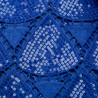 Tela De Encaje Africano Guipure Con Lentejuelas Soluble En Agua Para Mujer Vestidos De Boda Y Fiesta TY3607 100% Poliéster 120CM - details 18