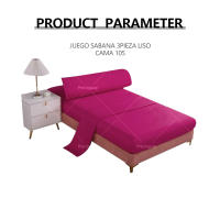 Juego de cama de tres piezas, funda de colchón, textil para el hogar, delicado y suave, agradable para la piel, color sólido, adecuado para sala de estar, dormitorio. - details 1