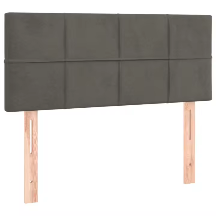 vidaXL Cabecero con LED de terciopelo gris oscuro 80x5x78/88 cm - 1