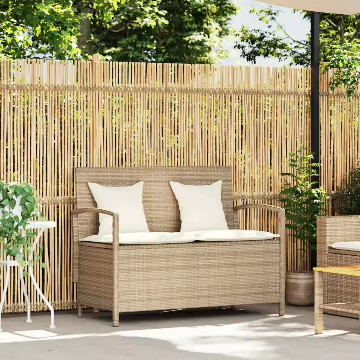 VidaXL Banco de jardín Calar 2 plazas con almacenaje 87x111x56 cm - 1