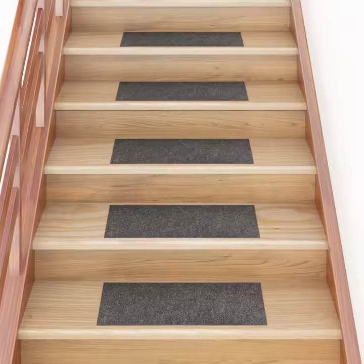 vidaXL Alfombrilla autoadhesiva de escalera 15 uds antracita 60x25 cm - 1