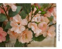 Arreglo De Flores Artificiales De Cerezo Para Boda Decoración De Mesa En Casa Estilo Bouquet De Flores De Seda Blanco Champán Rosa Claro Rosa - details 4