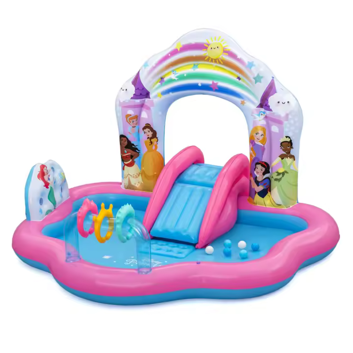 Bestway Piscina Hinchable Parque de Juegos Disney Princesas 221x193x140 +2 Años Jardín 09119 - 1