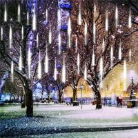 Luces De Meteorito LED Solar Para Jardín Navidad Y Fiesta Decorativas Impermeables De Lluvia De Hidrometeoritos 30/50CM Con Cadena De Luces Faeirys - details 2