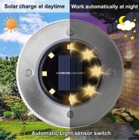 Solar Garden Ground Lights, 12 LED White Stainless Steel Waterproof Solar Ground Lights for Outdoor Garden, Patio, Lawn, Courtyard, Path, Sunflower (Pack of 4 and 8) - details 2