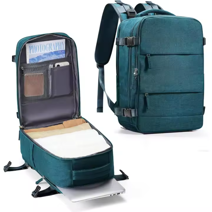 Mochila Viaje Cabina Avion 40x20x25 Mujer Ryanair Equipaje de Mano 45x36x20 Easyjet Maletas de Viaje Cabina para Portatil 14 Pulgadas Impermeable de Viaje Hombre para Trabajo,Escuelas - 1