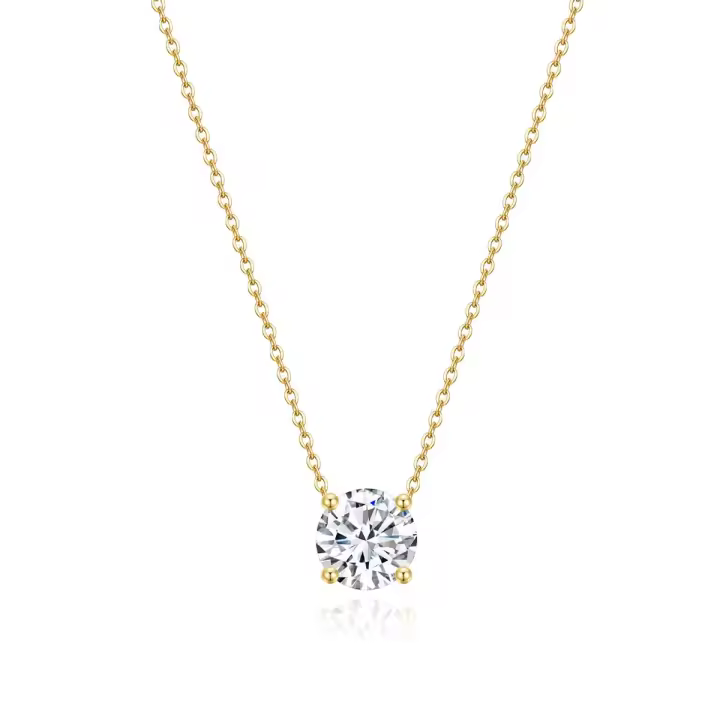 Collar De Zirconia Dorada Para Mujer Y Niña Con Colgante De Estrella Y Corazón Joyería Clásica Regalo De Cumpleaños - 1