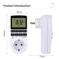 Temporizador Digital Electrónico Para Cocina Con Enchufe De Salida 230V 110V 12/24 Horas Ciclables Programables Con Enchufe EU FR US UK AU - details 9