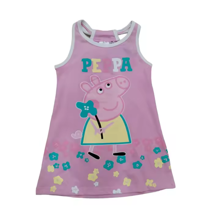 Peppa Pig vestido de niña  tipo playero 100% algodon - 1