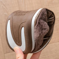 Pantuflas De Casa Para Hombre Talla Grande 50-51 Cuadros De Poliéster Espuma De Memoria Invierno Plush Interior Calientes Antideslizantes Negro - details 6