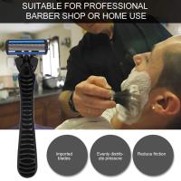 Afeitadora Manual De Acero Inoxidable Clásica Doble Corte 6 Capas Para Barba Y Bigote Afeitadora De Cuchilla Manual Para Hombres - details 1