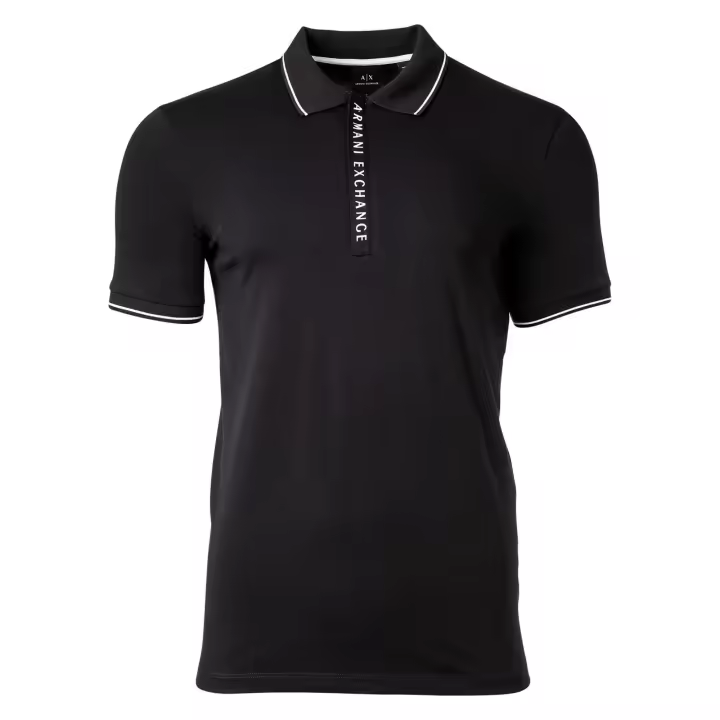 A|X ARMANI EXCHANGE Polo para hombre - Botones ocultos, Algodón Stretch - 1