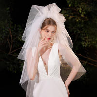 Velo De Novia Accesorios De Boda Fotografía Vestimenta De Novia Polyester Medio Estilo Largo Corto Personalizable Para Mujeres - details 1