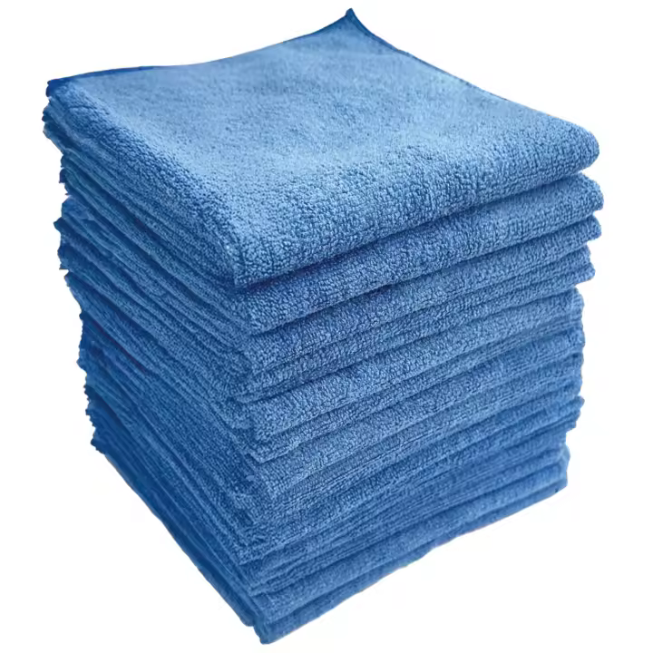 PAMEX Paño de Microfibra Especial Volumen - 16 Unidades, Paño de Limpieza, Trapos Reutilizables y Sin Pelusas, para el Hogar Cocina Coche 38 x 38 cm, Doble Cara Una Limpia Otra seca  -  Color AZUL - 1