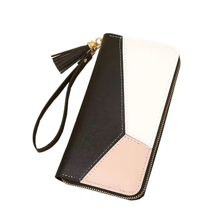 Monedero with Bolsillo with Cremallera, cartera with colcante de flecos de Metal para Niñas - 1