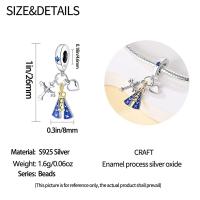 Encanto De Cruz Corona Virgen María En Plata De Ley 925 Para Pulseras Pandora Joyería Fina Para Mujer Regalo Irregular - details 4