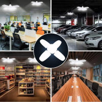 Ecogif Lampara de garaje deformable  luz de techo LED 4 paneles ajustables luz blanca brillante y amplia - details 3