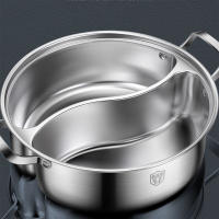 Olla con tapa de vidrio Almalux® con separación doble, acero inoxidable, Cocina dos platos diferentes al mismo tiempo – para cocina de inducción, gas, etc - details 6