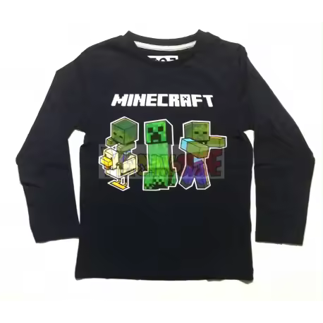 Camiseta niño manga larga Minecraft azul 6 años 116cm Raíz MERCHAN-STORE Camisetas Minecraft - 1