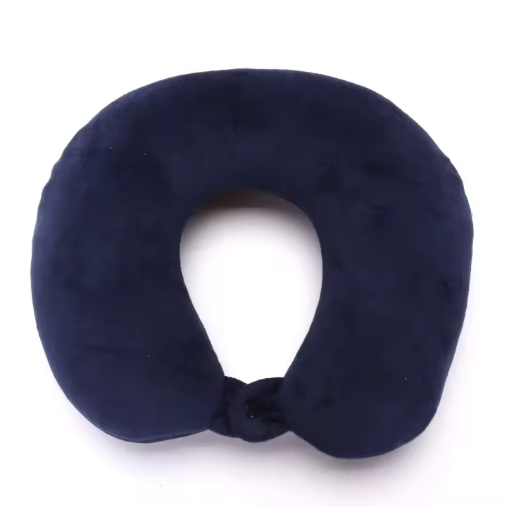 Almohada De Viaje En Forma De U Para Cuello Con Partículas De Microbolas Suave Y Cómoda Para Coche Avión Uso Doméstico Y Externo Textil - 1