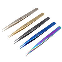 Aguja De Precisión VETUS MCS-12 De Acero Inoxidable Para Reparación De Electrónica Herramientas De Arco Colorido/Oro/Azul/Café Puntas Rectas - details 0