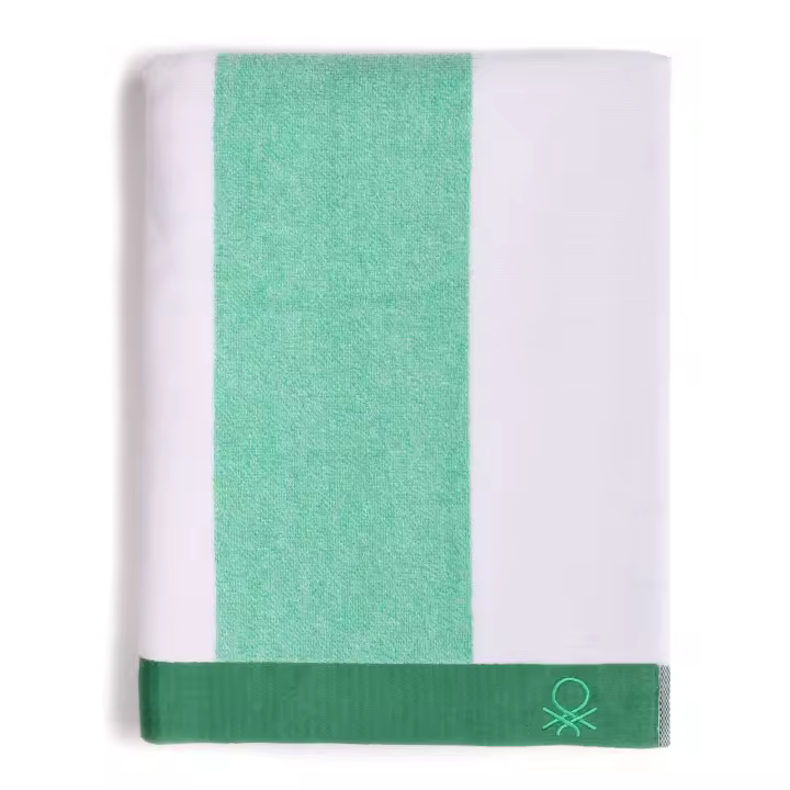Toalla de playa 90x160cm 450gsm terry 100% algodon verde CASA BENETTON - 1