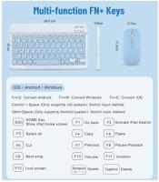 Teclado inalámbrico Universal con Bluetooth, Ratón para iPad, tabletas, portátiles, teléfonos inteligentes con Cable USB - details 7